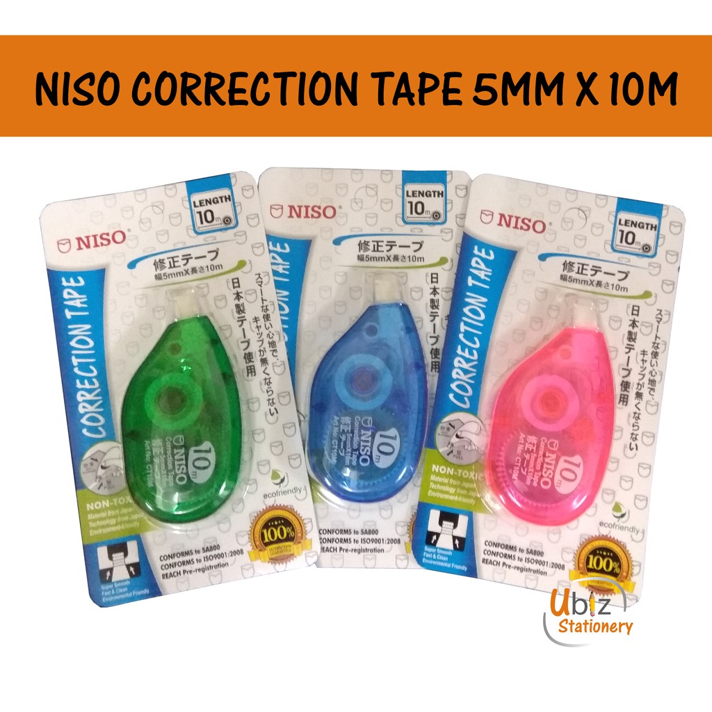 Niso Correction Tape 5mm x 10m Shopee Malaysia