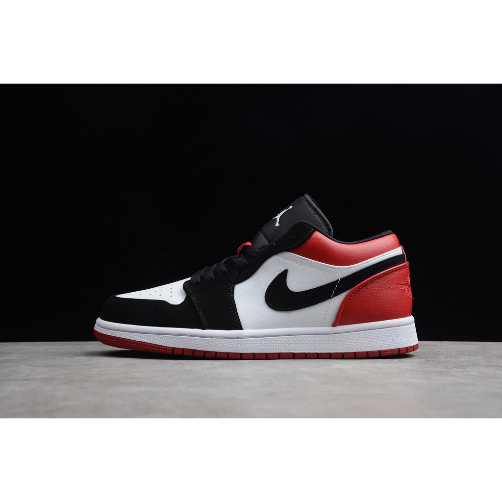 Air Jordan 1 Low White Black Gym Red Shoes Best Price Shopee Malaysia