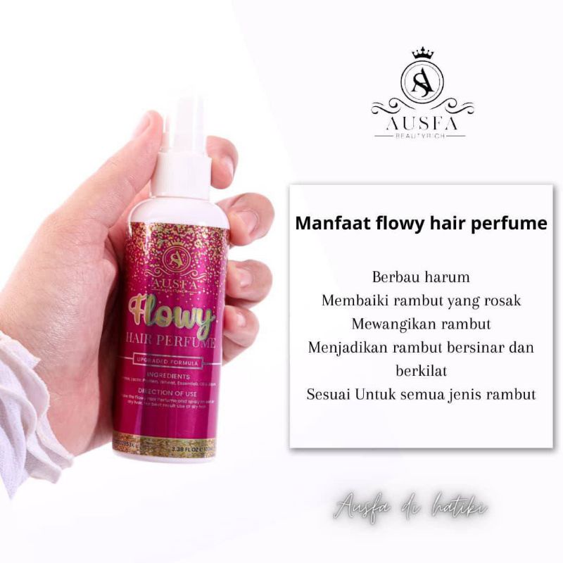 Spray Rambut Ausfaa Spray Bau Kepam Rambut Flowy hair Spray Ausfaa