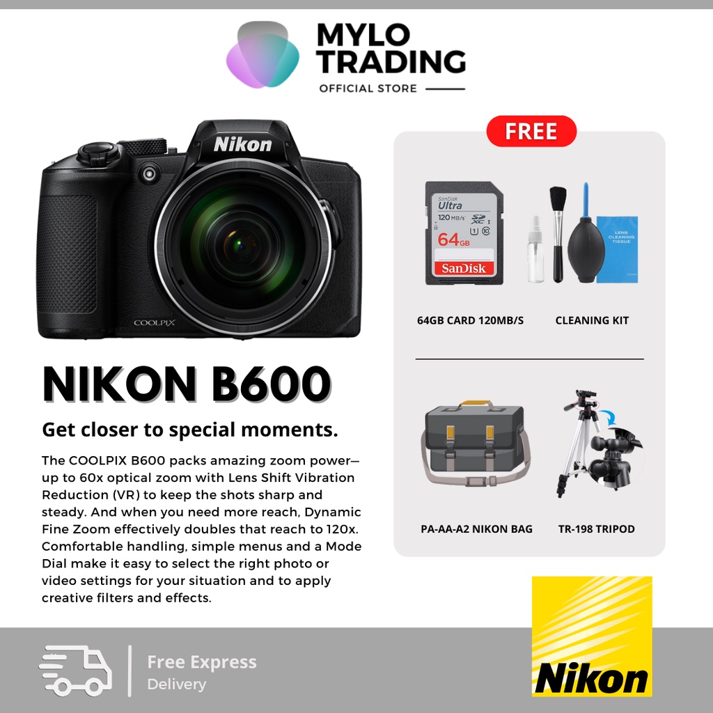 Nikon COOLPIX B500 & B600 Digital Camera up to 60x optical zoom with