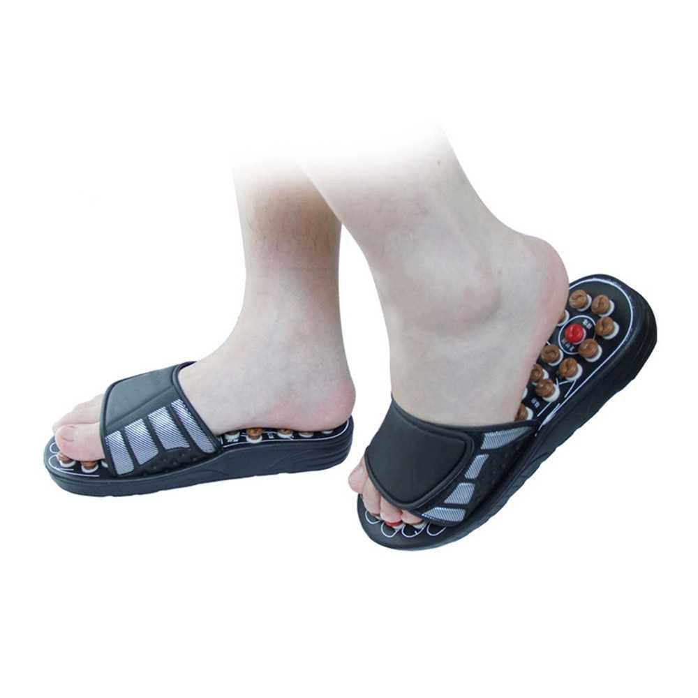 Acupressure Massage Slipper Reflexology Sandals for Men Women Black ...