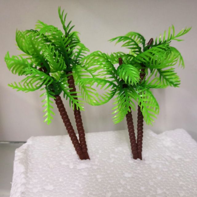 Pokok coconut tree cake deco 3d (4pc) | Shopee Malaysia