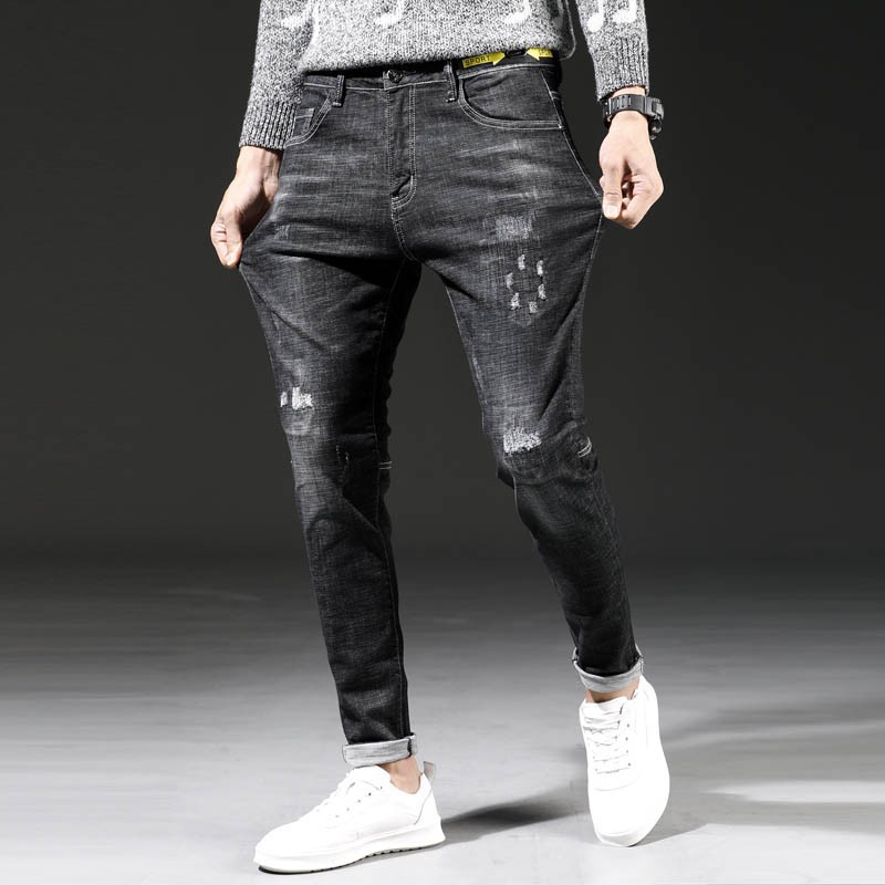 black ripped jeans mens size 38