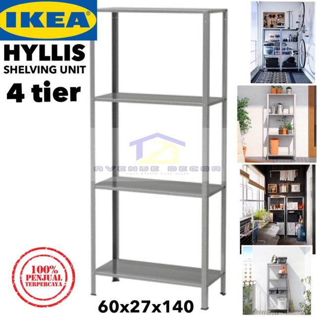 ( OFFER )IKEA Hyllis 4-Tier Shelving Unit/ Outdoor Galvanised Storage ...