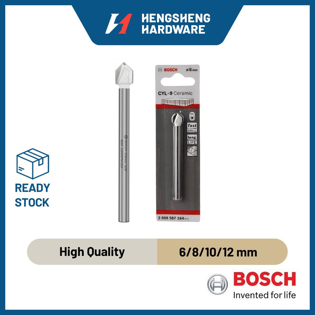 Bosch Ceramic Tile Mosaic Drill Bit Cyl 9 6mm 8mm 10mm 12mm Bit Gerudi Shopee Malaysia