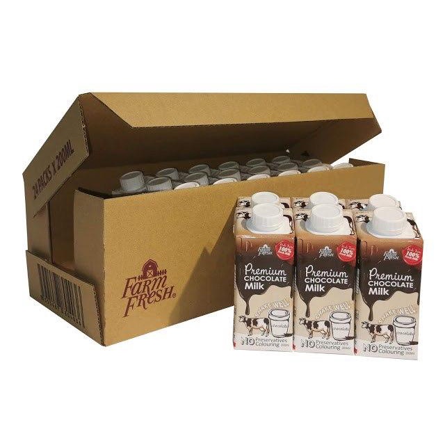 Farm Fresh Susu Coklat Chocolate Milk UHT 200ml (1 karton) Shopee