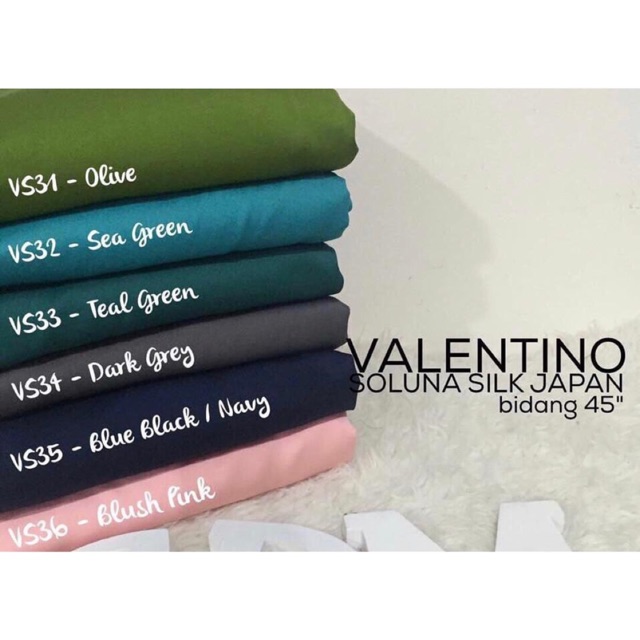 Kain Dull Satin Valentino Soluna Japan Silk Shopee Malaysia
