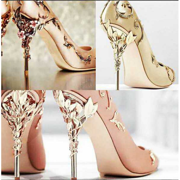 Po Red Black Pink Blue Satin Leaves High Heels Wedding Bridal 9 5