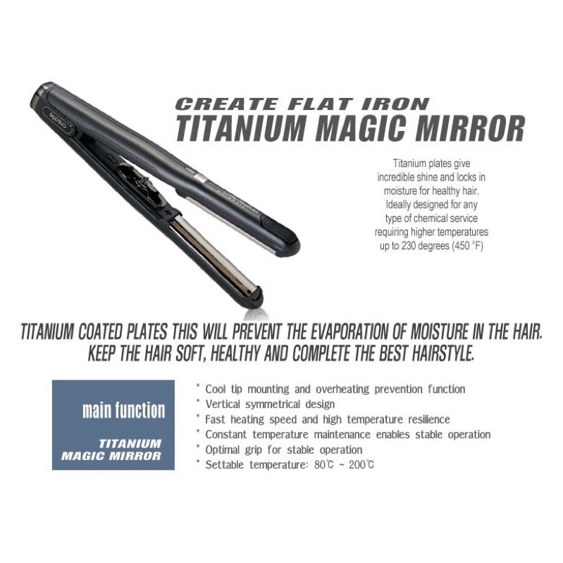 create titanium magic mirror straightener