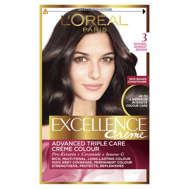 L Oreal Loreal Paris Excellence Creme 3 Dark Brown Hair Colour