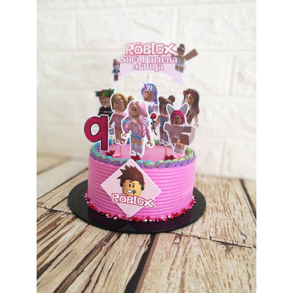 Cake Topper Roblox Girl Shopee Malaysia - kek roblox