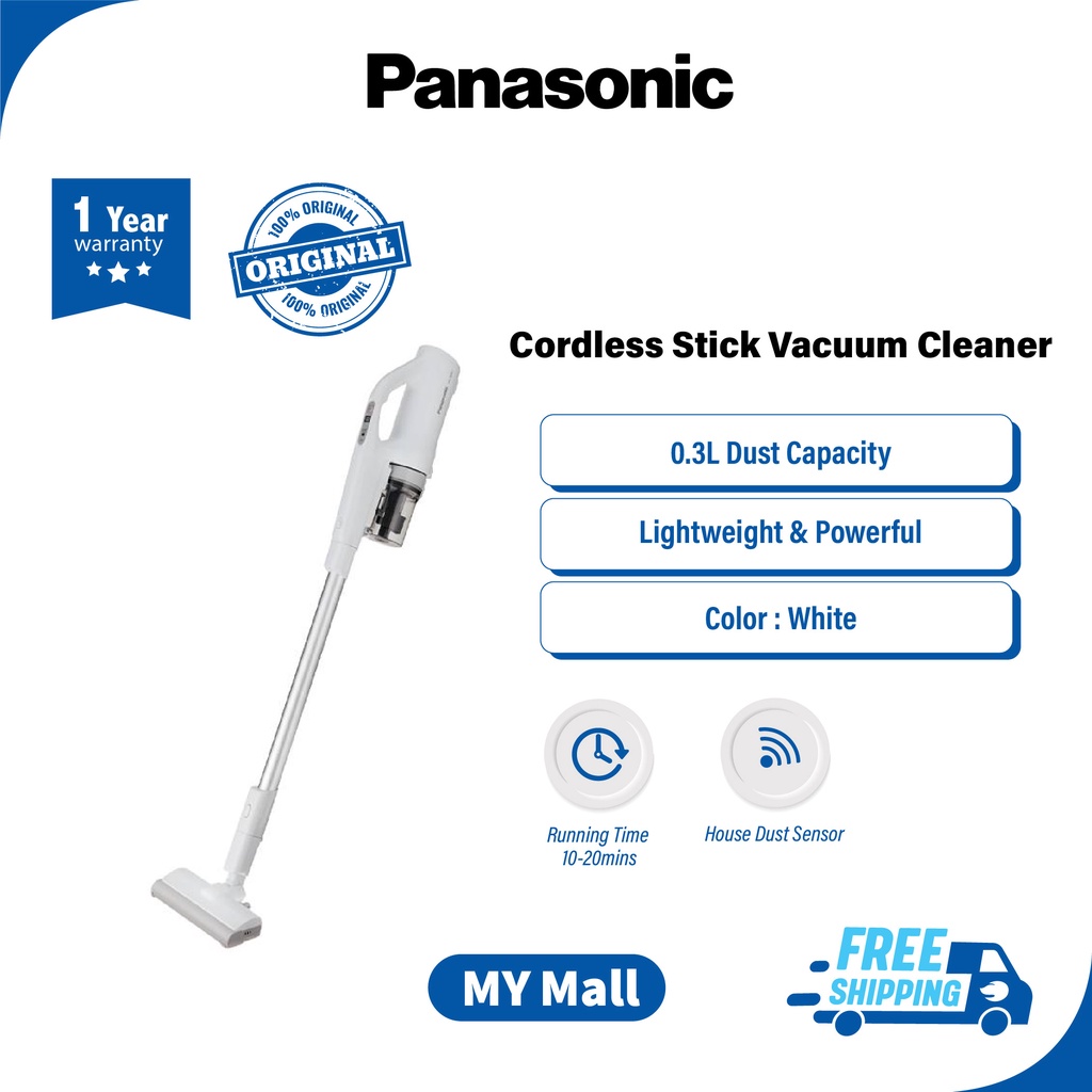 PANASONIC MCSB30 CORDLESS STICK VACUUM CLEANER Cordless Vacuum Cleaner MCSB30JW147 Shopee