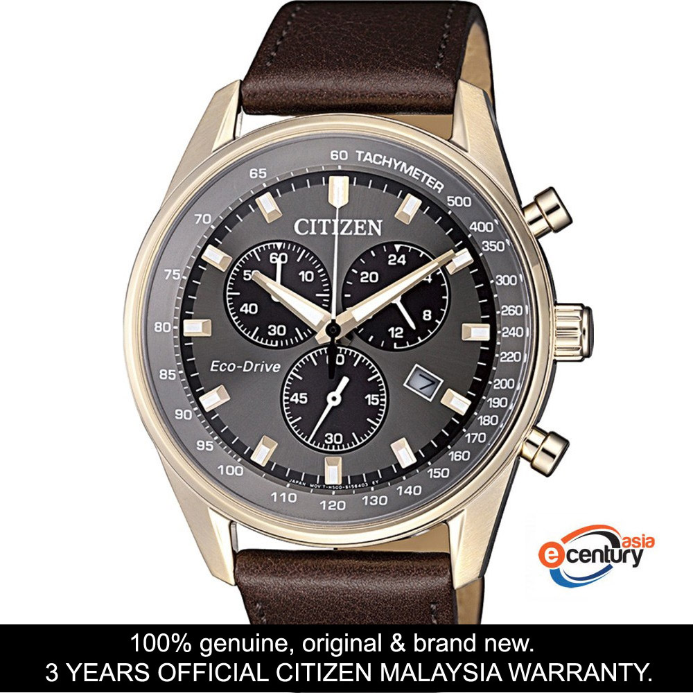 citizen eco drive gold leather