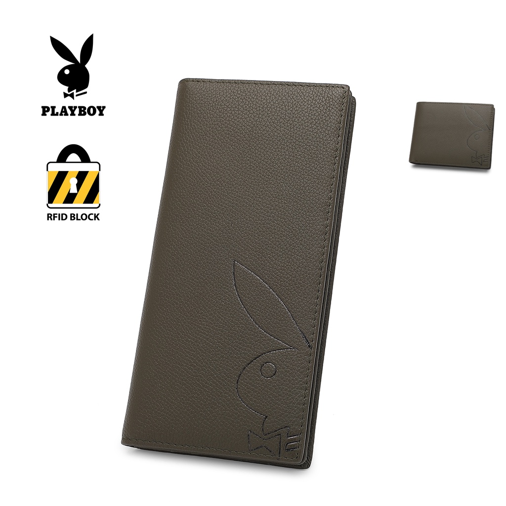 Playboy Genuine Leather RFID Men Long Wallet / Bi-Fold Men Wallet PW ...