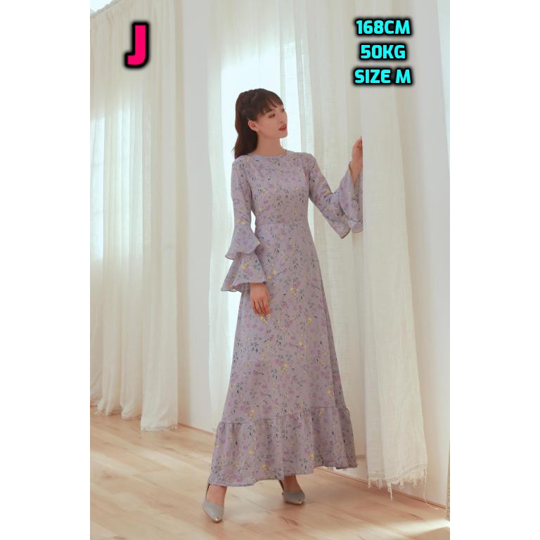 SPH033 -M'SIA Ready Stock Muslimah Women Dresses Long Sleeve Dresses Muslim Wear