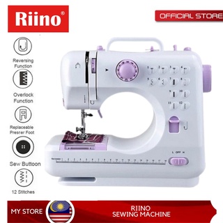 Riino Dual Speed Sewing Machine Purple Free Sewing Kit and Extension Board - SEW01
