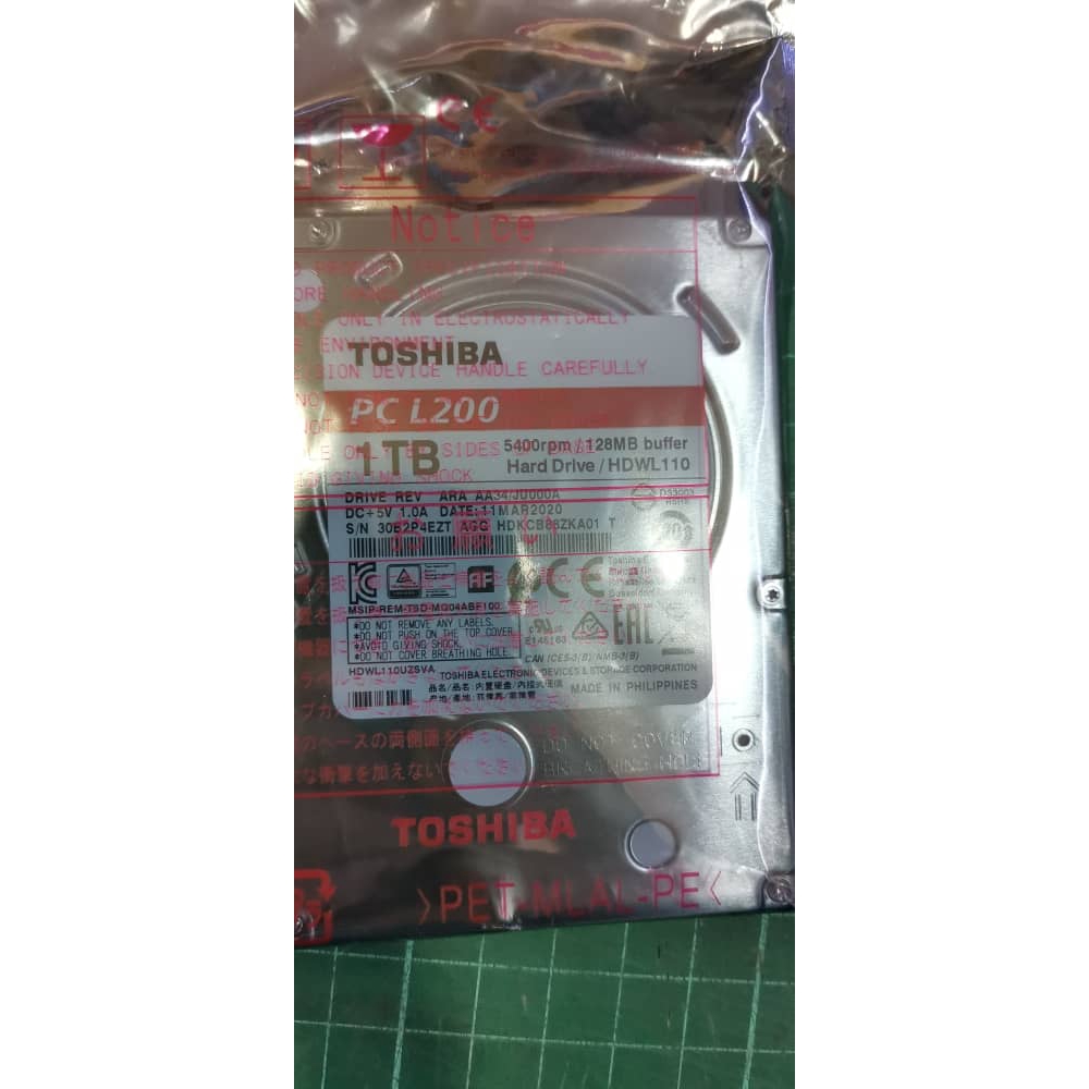 TOSHIBA 2.5 Inch 500GB/1TB 5400RPM Sata Internal Laptop Hard Disk HDD |  Shopee Malaysia