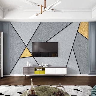 Modern Minimalist Wallpaper Living Room Television Background Wall  Mural8d3D Seamless Geometric Line Wallpaper Video Wal | Shopee Malaysia