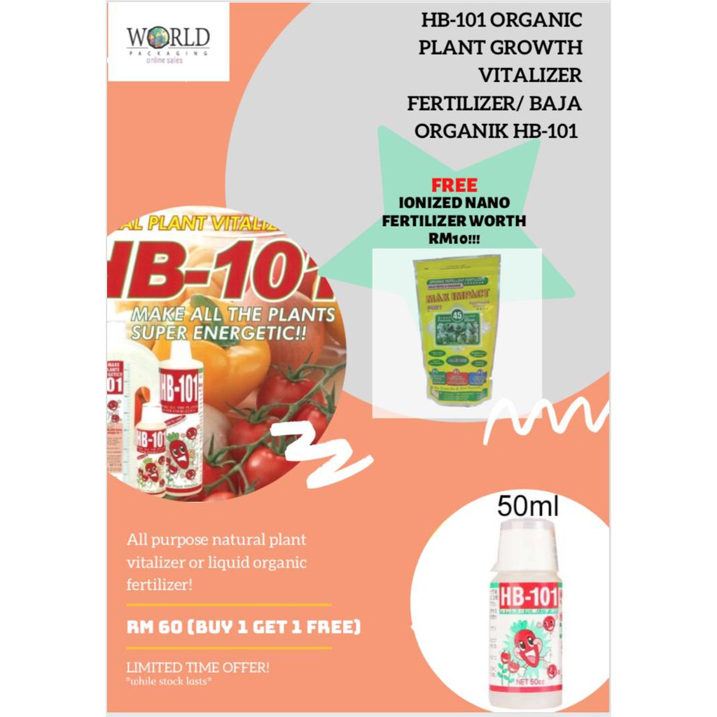 HB101 Organic Plant Growth Vitalizer Fertilizer 50 ML (Japan