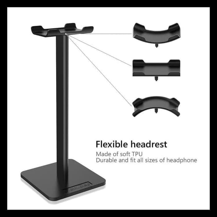 Yoelike Headphone Stand Holder with Aluminum Supporting Bar Flexible Headrest ABS Solid Base Earphone Showing Display Stand for Xbox One PlayStation Wireless Stereo Headset & More White 