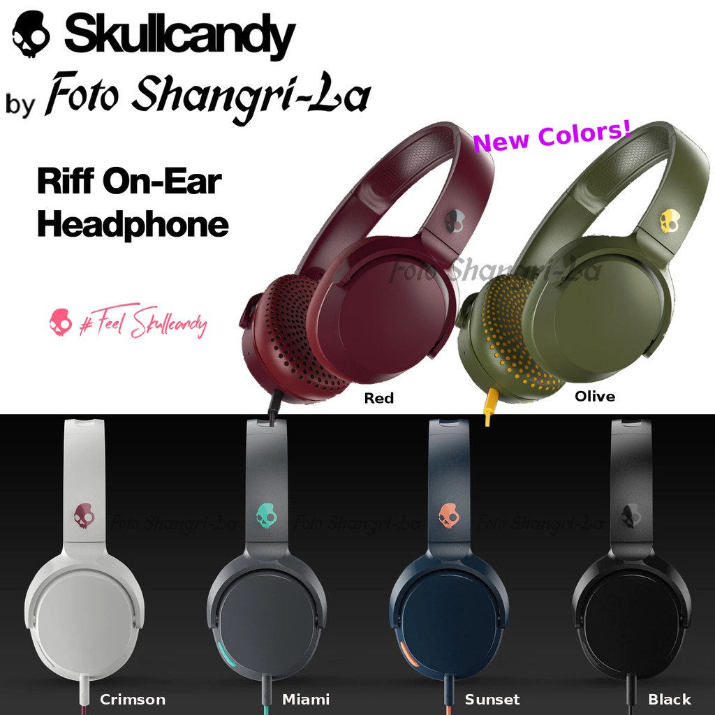 skullcandy riff on ear headphones with mic