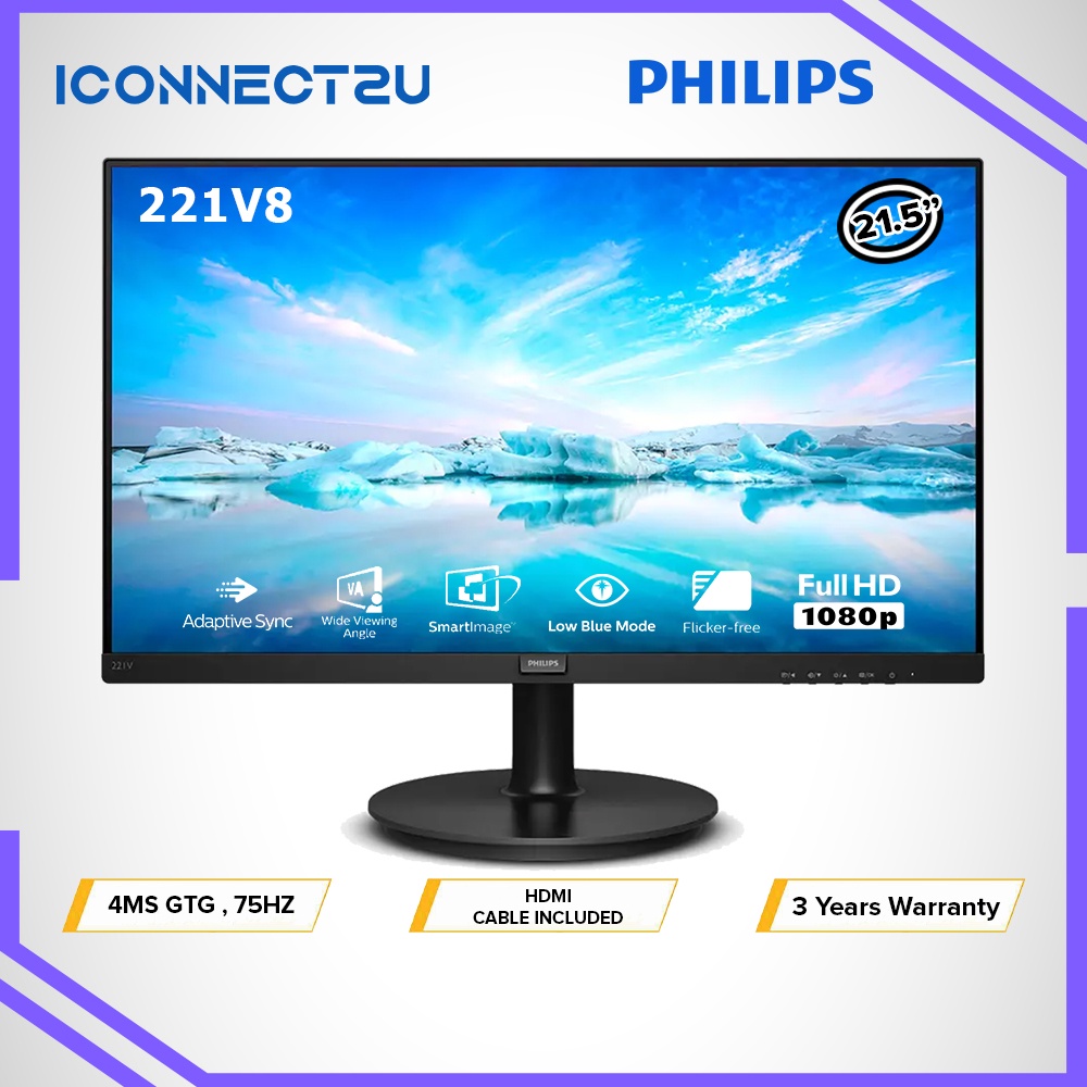 Philips V Full Hd Va Hz Adaptive Sync Led Monitor Shopee