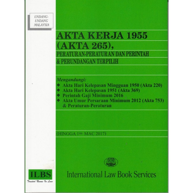 AKTA PEKERJA 1955 BAHASA MELAYU PDF