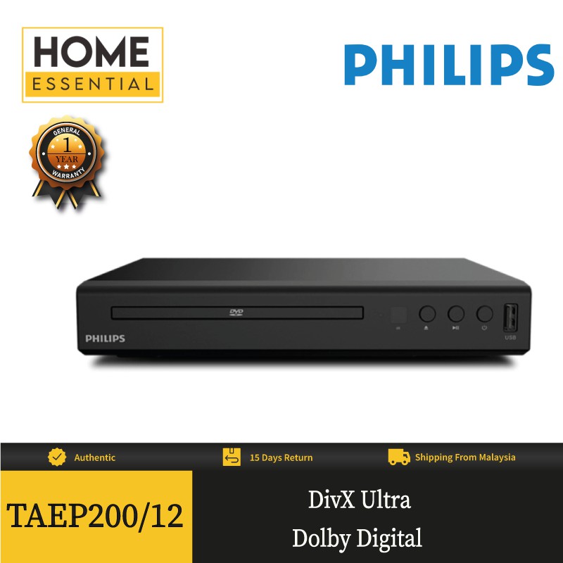 PHILIPS DVD Player 2000 Series 2.0 USB with Dolby Audio DIVX Ultra DVD