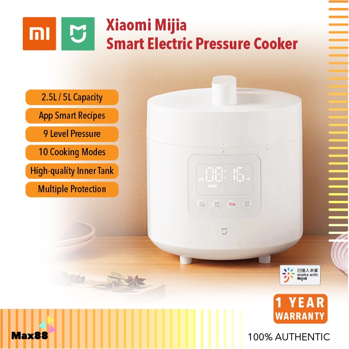 Xiaomi Mijia Smart Electric Pressure Cooker APP Control Instant One-Touch (2.5L/5L) CN Version