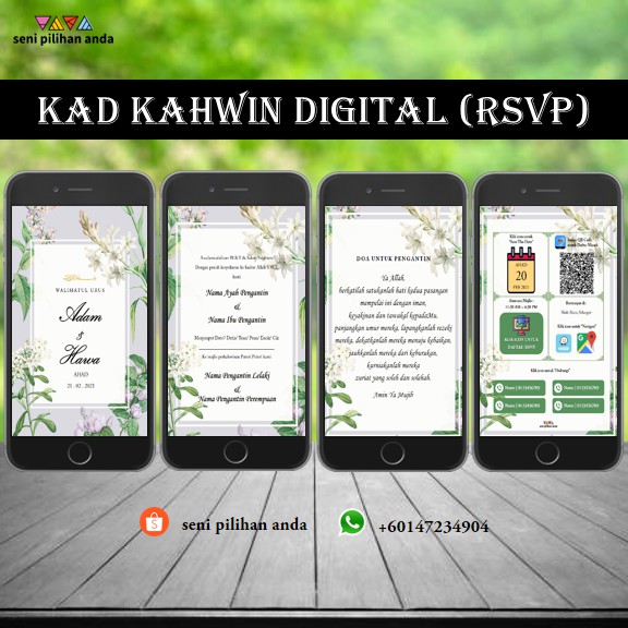 Buy Digital Rsvp Kad Kahwin Digital Rsvp Tunang Birthday Aqiqah Bacaan Yassin Dll Seetracker Malaysia