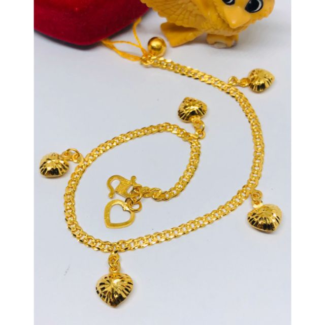Rantai Tangan Kelisa Padu Gantung Love Dewasa