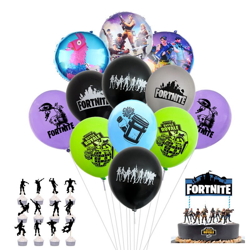Fortnite Game Foil Balloon Happy Birthday Party Decoration Balloon Gamepad Fortress Night Game Party Decoration Balloon Shopee Malaysia