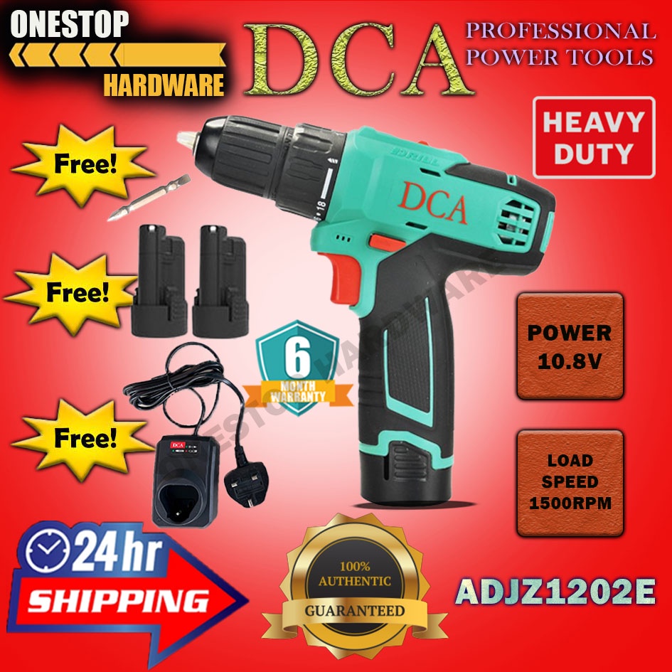 DCA Cordless Drill 12V Cordless Drill 10.8V Drill Battery/Cordless Screwdriver/Drill Bateri