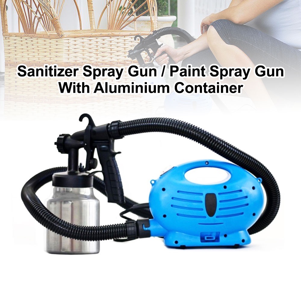 Sanitizer Electrical Spray Gun Blue Paint Spray Gun With Aluminum