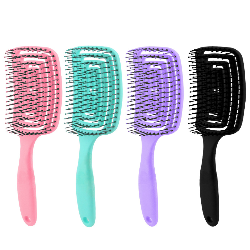 Professional Detangler Bristle Hairbrush For Applying Natural, Curly, Straight, Wet or Dry Hair