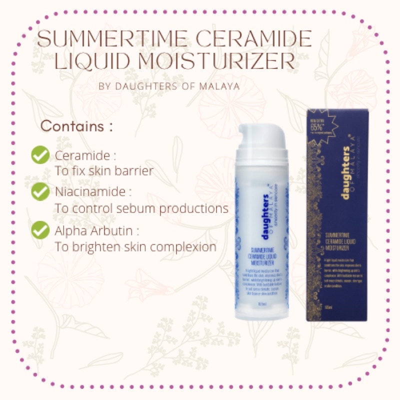 Summertime ceramide liquid moisturizer