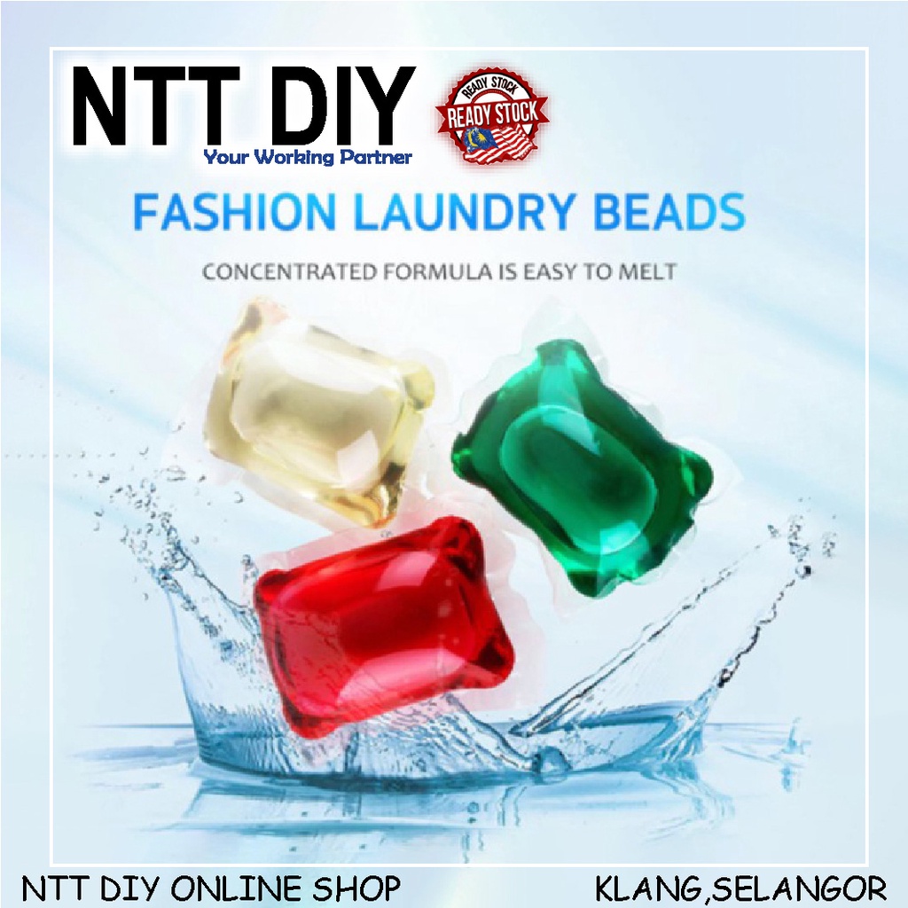 NTT DIY Laundry Ball Beads Portable Laundry Gel Stains Film Bead Ball
