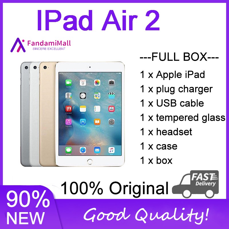Fandami Apple Ipad Air 2 128gb 64gb 32gb 16gb Used 90 New 100 Original Ready Stock 2nd Shopee Malaysia