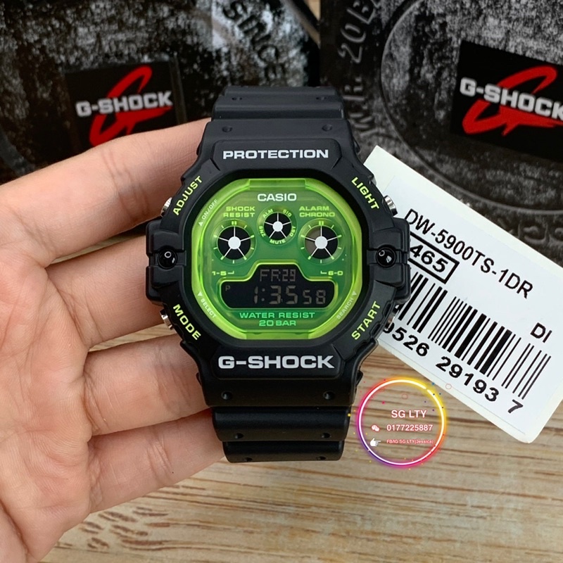 ASIA SET 100% AUTHENTIC CASIO G-SHOCK DW-5900TS-1 aka TAPAK KUCING