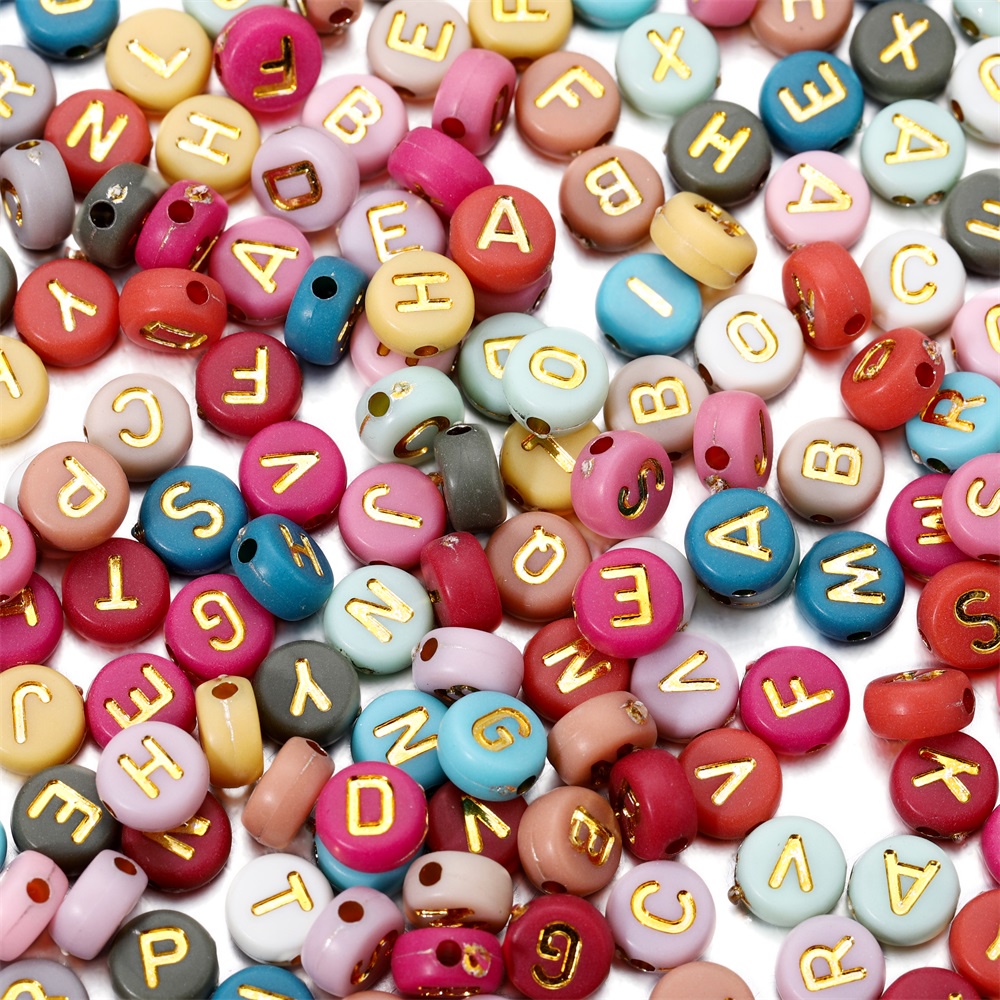 St.kunkka 100-500pcs Acrylic colorful alphabet beads, random letters