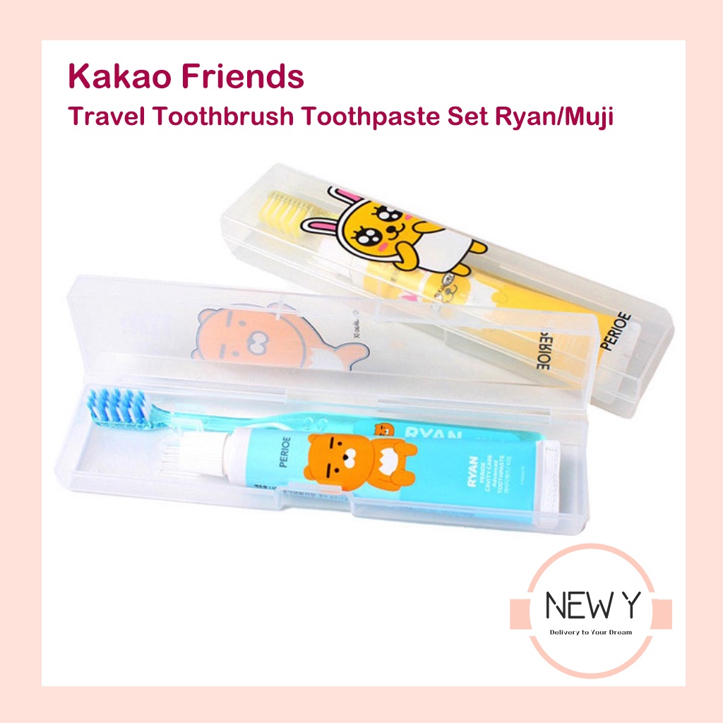 [Kakao Friends] Toothbrush Toothpaste Travel Set Ryan/Muji Shopee Malaysia