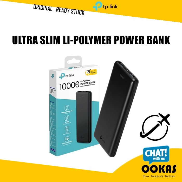 Tp Link mah Li Polymer Ultra Slim Usb Power Bank Shopee Malaysia