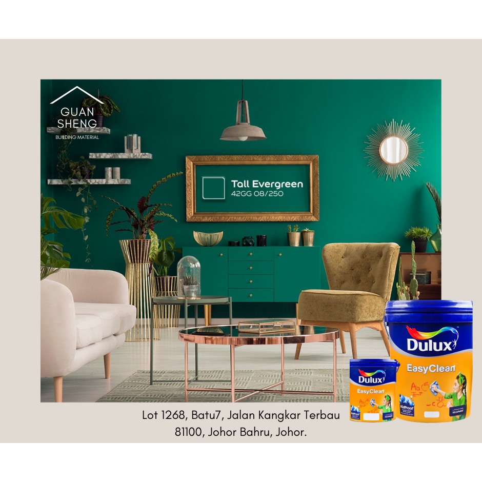 DULUX Easy Clean (Green Series) Interior Paint, Matt finish, 1L | Shopee  Malaysia