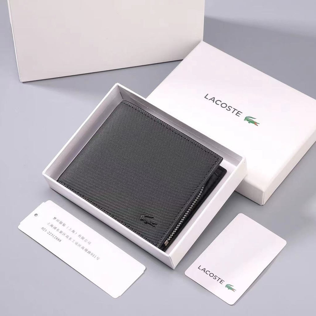 ?Gift Set?La'coste Men Genuine Leather Wallet