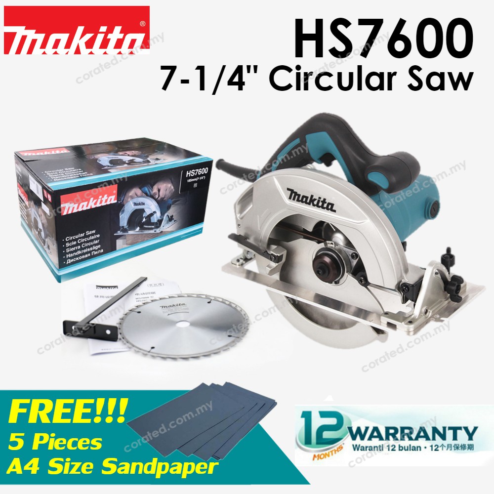 [CORATED] Makita HS7600 185mm (7-1/4") Circular Saw (1 Year Warranty ...