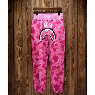 pink bape joggers