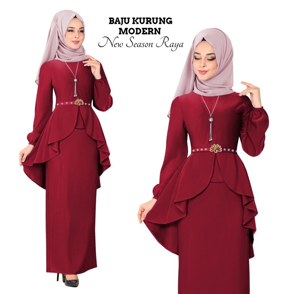 KM Fashion Baju Kurung Modern New Season Baju Raya ( Hot & Trendy ) ( Ready Stock ) V1