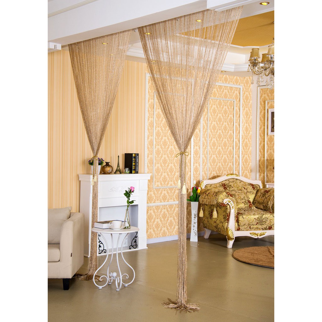 Silver Wire Curtain Cut Curtains Entrance Living Room Bedroom