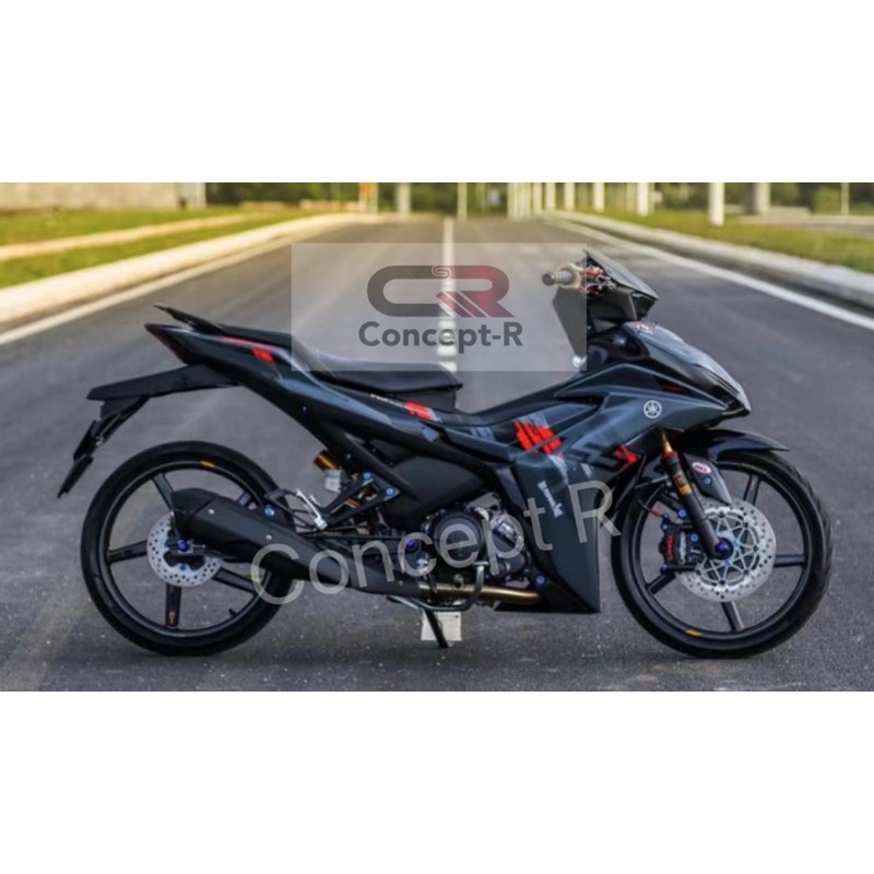 HLD Cover Set Exciter 2022 Y16ZR Nardo Grey Vietnam Design Sticker Red