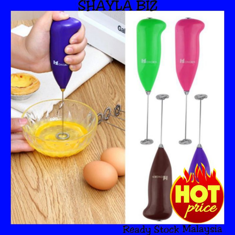 Electric Handle Coffee Milk Egg Beater Whisk Mixer